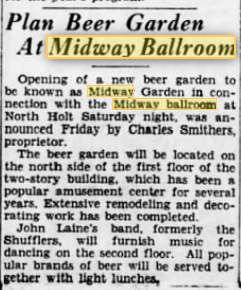 Midway Gardens (Midway Ballroom) - 1932 Article On Beer Garden